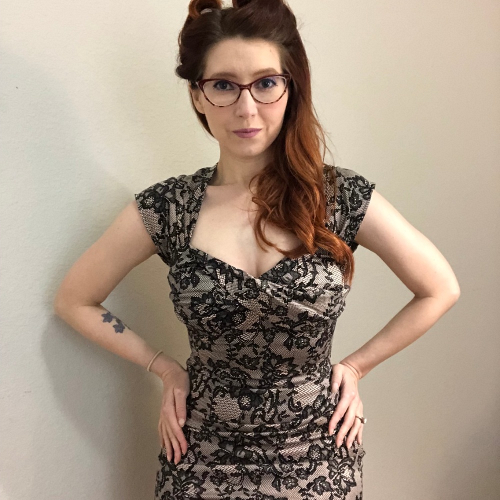 Stop Staring! Vintage reproduction dress size S